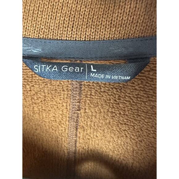 Sitka Gear Fortitude Pullover Sweatshirt Fleece Half Zip Rust Orange Men's Large - Picture 6 of 13